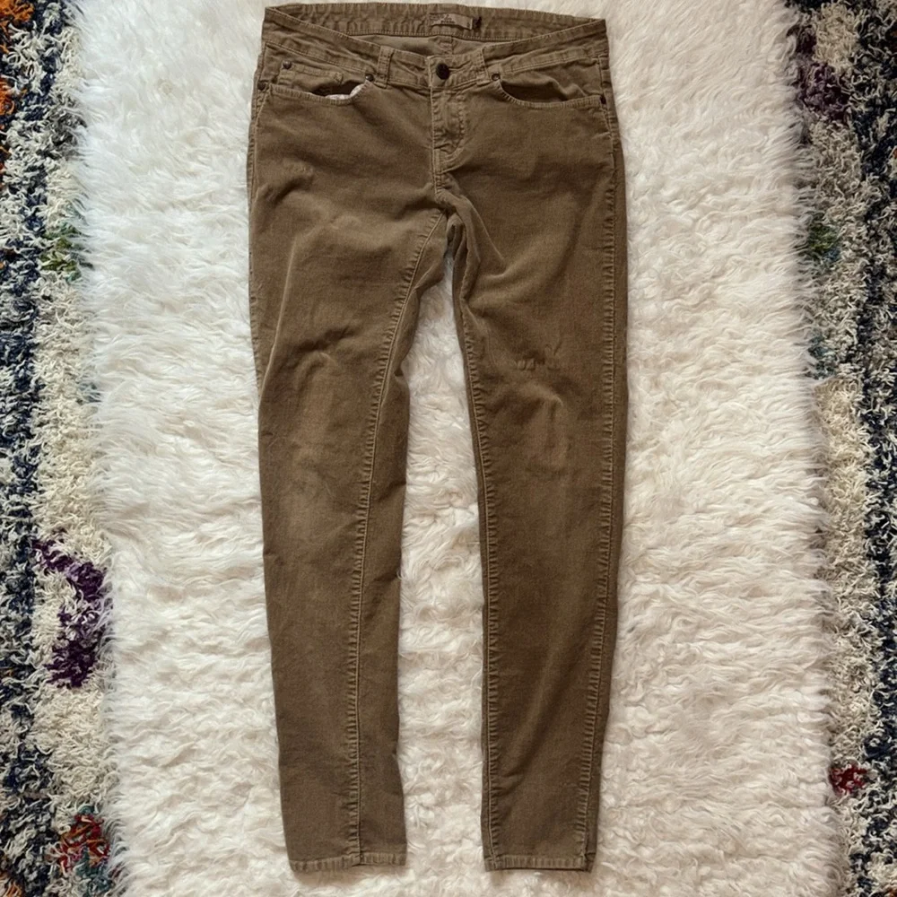 Prana Low-Rise Corduroy Skinny Stretch Pants, Size 2 - Picture 2 of 16